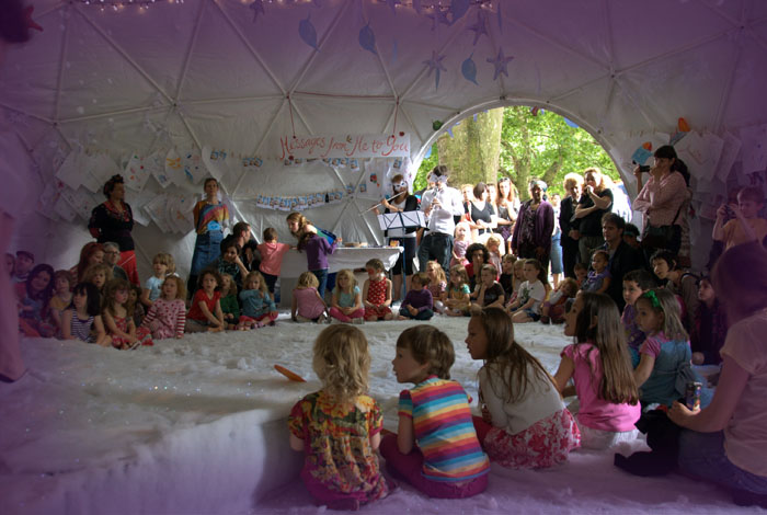 geodesic dome interior unlined